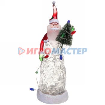 Сувенир с подсветкой "Дед Мороз из льда" 29*10*11 см