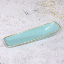 Тарелка керамическая "Tiffany Blue"сервировочная 30*9,5*5см