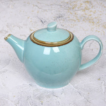 Чайник заварочный керамический 1200мл "Tiffany Blue" 23*14*14см