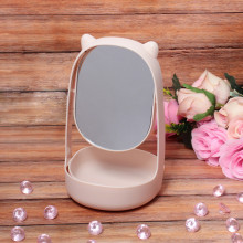 Зеркало настольное с отделением для мелочей "KiKi Touch", розовый, 14,5*11см