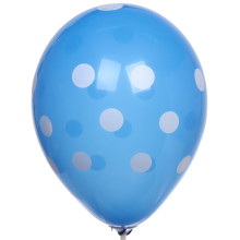 Воздушные шары "Горошек" 5шт 12"/25см синий