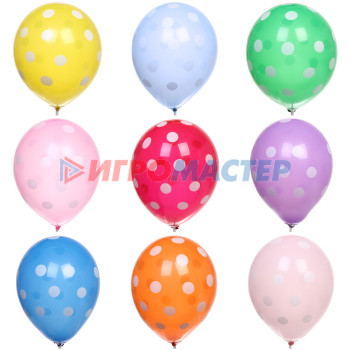 Надувные шары Воздушные шары "Горошек" 5шт 12"/25см микс
