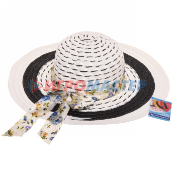 Шляпа женская с широкими полями "TiraMiSu- Николь", микс 4 цвета, р58, ширина полей 10 см