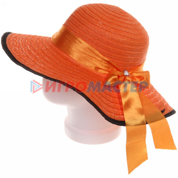 Шляпа женская с широкими полями "TiraMiSu- Бэлла", микс 6 цветов, р58, ширина полей 11 см