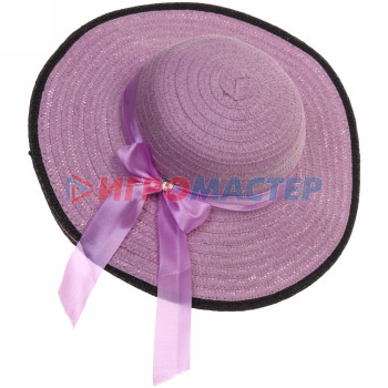 Шляпа женская с широкими полями "TiraMiSu- Бэлла", микс 6 цветов, р58, ширина полей 11 см