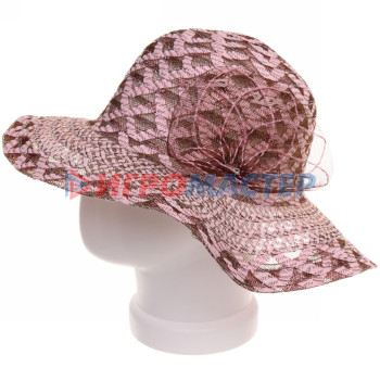 Шляпа женская с широкими полями "TiraMiSu- Лорен", микс 4 цвета, р58, ширина полей 9 см