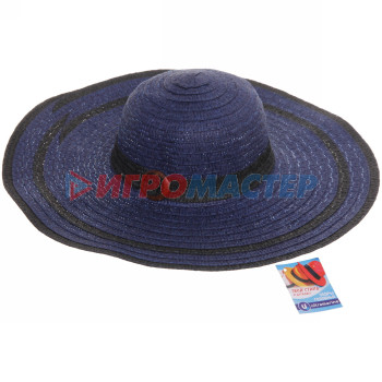 Шляпа женская с широкими полями "TiraMiSu- Мирель", микс 6 цветов, р58, ширина полей 15 см