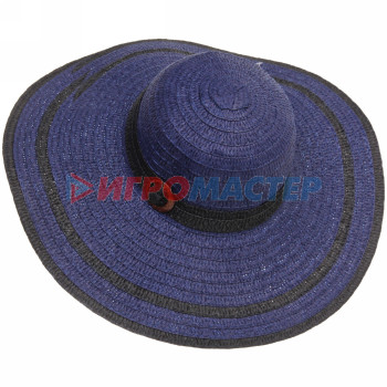 Шляпа женская с широкими полями "TiraMiSu- Мирель", микс 6 цветов, р58, ширина полей 15 см