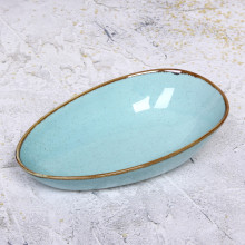 Тарелка керамическая "Tiffany Blue" 26*16*6см