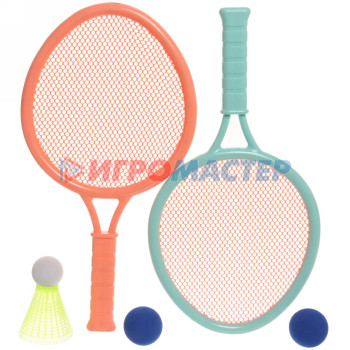 Теннис пляжный в наборе 818С: 2 ракетки 35*18 см, 2 шарика, волан