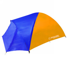 Палатка туристическая Кама-4 двухслойная, (240+80)*210*130 см, цвет оранжево-синий