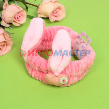 Повязка на голову "Little bunny- Rocky", микс 4 цвета, 20*6 см (подвес Единорожек)