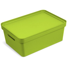 Коробка для хранения с крышкой "Фортуна", цвет оливковый, 38*28*15см