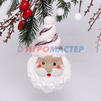 Ёлочная игрушка "Сказочный Дед Мороз" 7*5,5*12 см, розовый