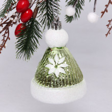 Ёлочная игрушка "Новогодняя шапочка" 6,5*6,5*9,5 см, зелёный