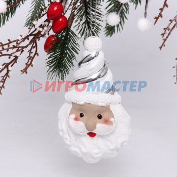 Ёлочная игрушка "Сказочный Дед Мороз" 7*5,5*12 см, серебро