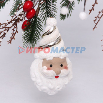Ёлочная игрушка "Сказочный Дед Мороз" 7*5,5*12 см, шампань
