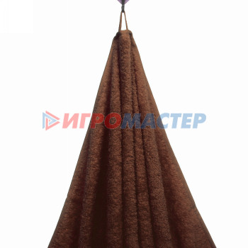 Полотенце махровое 100*150см "LUNA" цвет темно-коричневый 04040 плотность 360гр/м2 с петелькой-подвесом