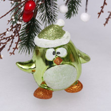 Ёлочная игрушка "Весёлый пингвинёнок" 11*6*11 см, зелёный