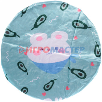Шапочка для душа "Ultramarine - Fruits", микс 4 цвета, d-24 см (двухсторонняя, внутренний слой EVA)