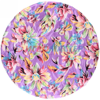 Шапочка для душа "Ультрамарин - Bliss Летние цветы", d-24 см (двухсторонняя, внутренний слой EVA)