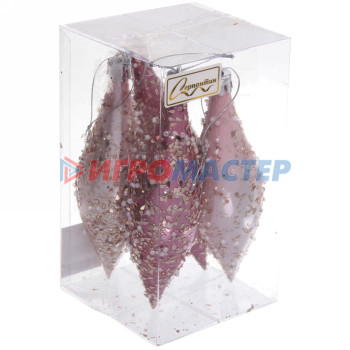 Набор украшений SHINE "Shining icicles" 14,5х4 см (4 шт.), rose pink/baby pink
