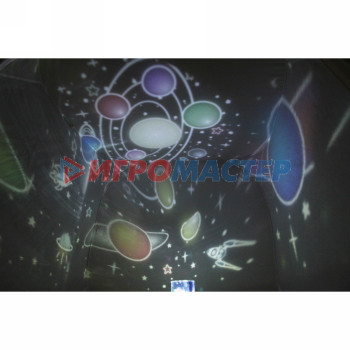 Диско-шар "Fantasy - Зайка" (в комплекте 6 картинок) 13*14 см, 5 реж, батарейки 4хАAА, USB, RGB (220V)