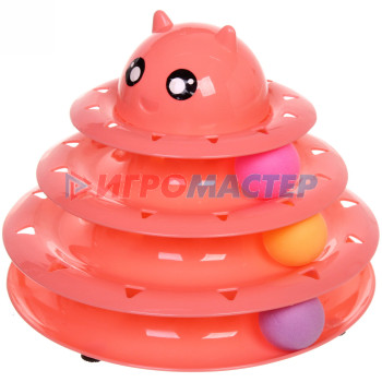 Интерактивная игрушка для кошки "Инопланетянин" 25*19см цвет розовый Ultramarine