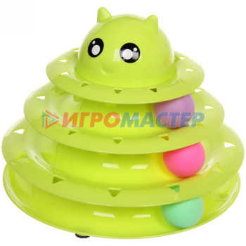 Интерактивная игрушка для кошки "Инопланетянин" 25*19см цвет зеленый Ultramarine