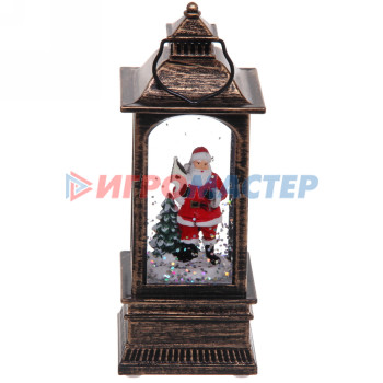 Сувенир с подсветкой Christmas "Фонарь - Весёлый Дед Мороз" 12,8х5,4 см (3хAG13)