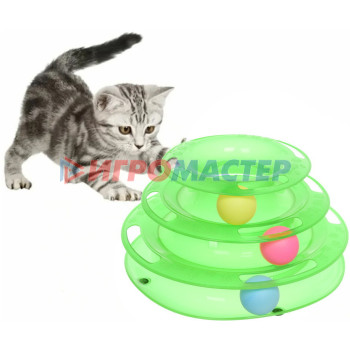 Игрушка для кошек интерактивная "Волна удовольствия" 25*13см цвет зеленый Ultramarine