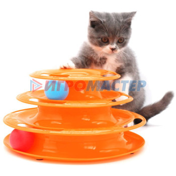 Игрушка для кошек интерактивная "Волна удовольствия" 25*13см цвет оранжевый Ultramarine