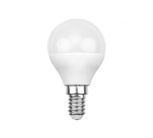 Лампа светодиодная Rexant, 9,5Вт, шар G45, E14, 903Лм, 2700К (10)
