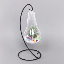 Кашпо подвесное пластиковое "Лампа мини" 23,5*10,5*8*14см на металлической подставке