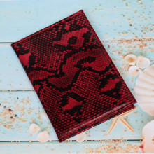 Обложка на паспорт "Классика", цвет красный, 9,5*14см