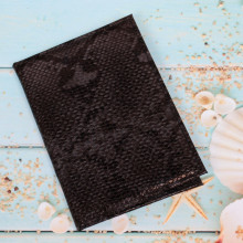 Обложка на паспорт "Классика", цвет черный, 9,5*14см