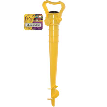 Бур-подставка для пляжного зонта 35см "Дрель" пластик, цвет желтый ДоброСад