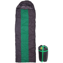 Спальник одеяло с капюшоном 210*70см 1400гр серо-зелёный +0С