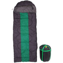 Спальник одеяло с капюшоном 220*85см 2000гр серо-зелёный +0С