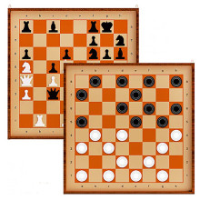 Шахматы и шашки демонстрационные магнитные