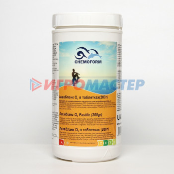 Активный кислород для дезинфекции воды в бассейнах Аквабланк О2 в таблетках (200 г) 1 кг