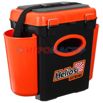 Ящик зимний Helios FishBox 10 л, односекционный, цвет оранжевый