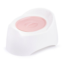 Горшок туалетный детский &quot;Малышок&quot; с крыш.(белый с розовой крышкой)