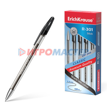 Ручки гелевые ТОП Ручка гелевая R-301 Classic Gel Stick 0.5, цвет чернил черный 