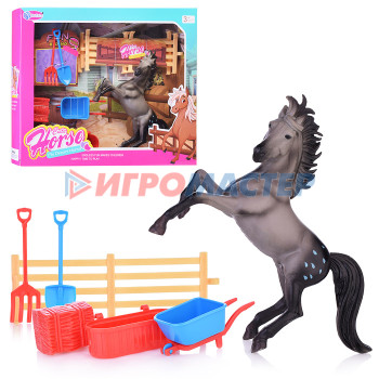 Наборы лошадей, пони Лошадка игривая BYL33034-1 в коробке