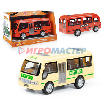 Транспорт и спецтехника инерционные Городской автобус, автомобиль инерционный (со светом и звуком) (в коробке)