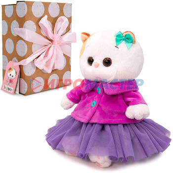 Мягкая игрушка Кошка Ли-Ли BABY в пурпурной курточке и юбочке