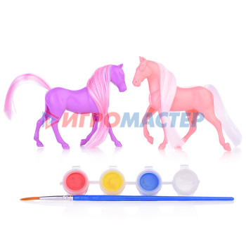 Наборы лошадей, пони Набор цветных лошадок BYL025-1 в пакете