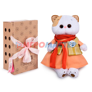 Мягкая игрушка Кошка Ли-Ли в платье с шарфом