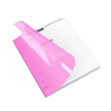 Тетрадь 18л., линейка ,пластиковая обложка  &quot;CoverPrо Neon&quot; розовый